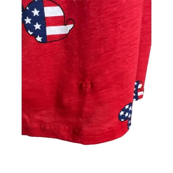 Disney Red Mickey Mouse American Flag Romper Women’s Size Small NWT - Picture 4 of 9